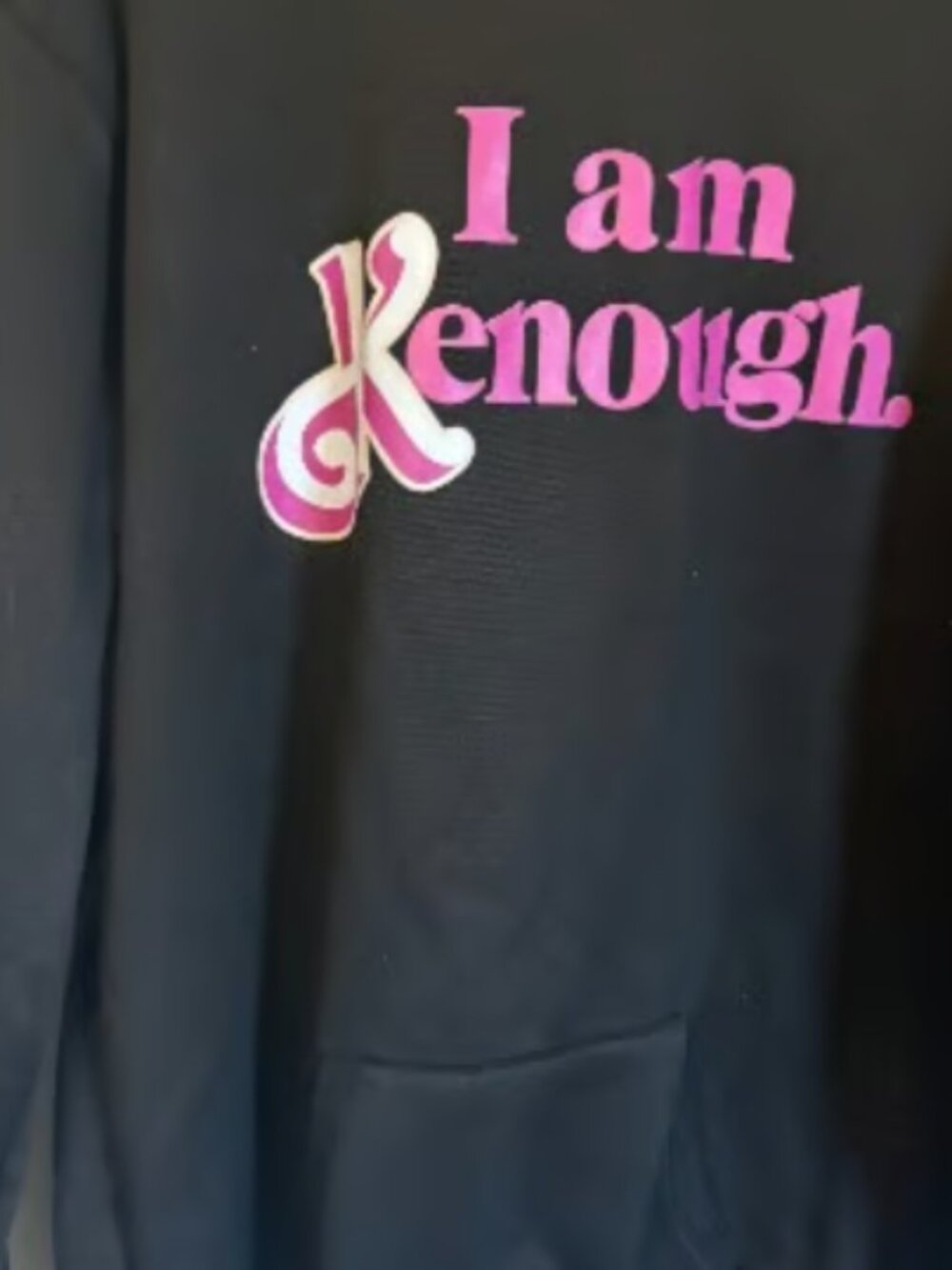 I am Kenough black hoodie Barbie